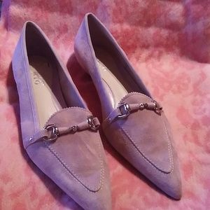 Franco Sarto 8.5M Pink suede shoes.